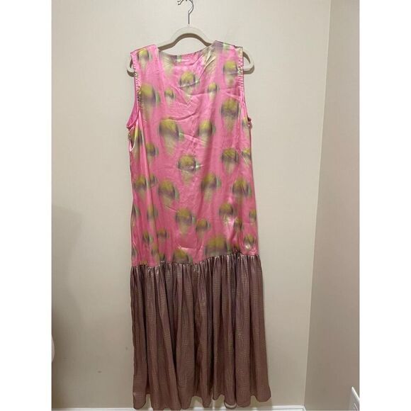 New Siddhartha Bansal Flounce Beaded Maxi Dress Size L - Picture 6 of 10